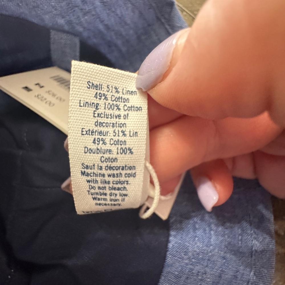 JANIE‎ AND JACK NWT Denim Linen Cotton Blend Bucket Hat Anchor Size 6-12 months - Picture 6 of 6